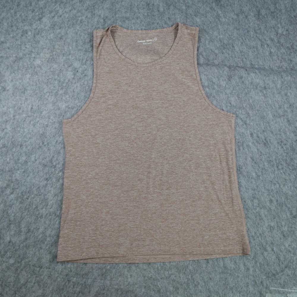 Outdoor Voices Top Women Medium Brown Tank Sleeveless Heathered Activewear